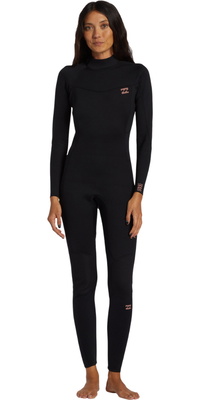 2025 Billabong Womens Foil 5/4mm Back Zip Wetsuit ABJW100186 - Black